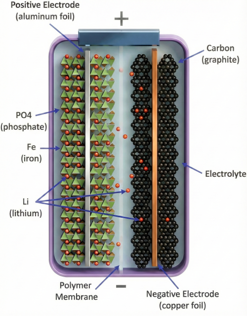 lfp battery cut away firstphosphate 3d B